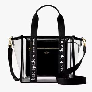 Kate Spade Black Clear Kip Tote Bag